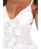 Leg Avenue Uptown white sheer lingerie gown