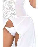 Leg Avenue Uptown white sheer lingerie gown