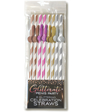 Little Genie Glitterati Penis Party Tall Cocktail Straws (8 pcs)