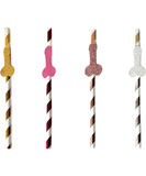 Little Genie Glitterati Penis Party Short Cocktail Straws (8 pcs)