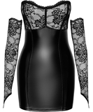 Noir Handmade Orgia F340 black mini dress & gloves