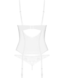 Obsessive Alissium white sheer mesh basque with string