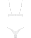 Obsessive Alissium white sheer mesh lingerie set