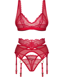 Obsessive Cupide red lingerie set