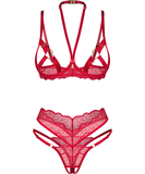 Obsessive Cupide red open lingerie set