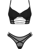 Obsessive Roxelia black lingerie set