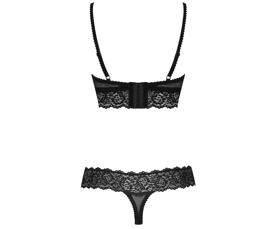 Obsessive Black Lace Two Piece Lingerie Set Sexystyle Eu