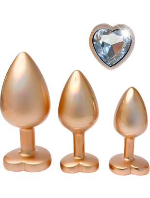 Dreamtoys Pearl Gold набор металлических анальных пробок