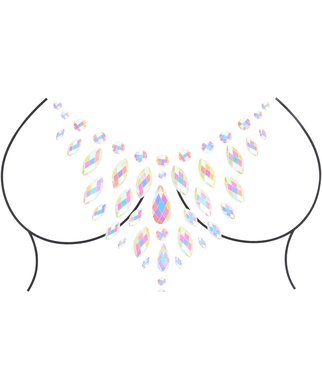 Ouch! Glow OU855 body jewelry sticker – cleavage - Multicolor